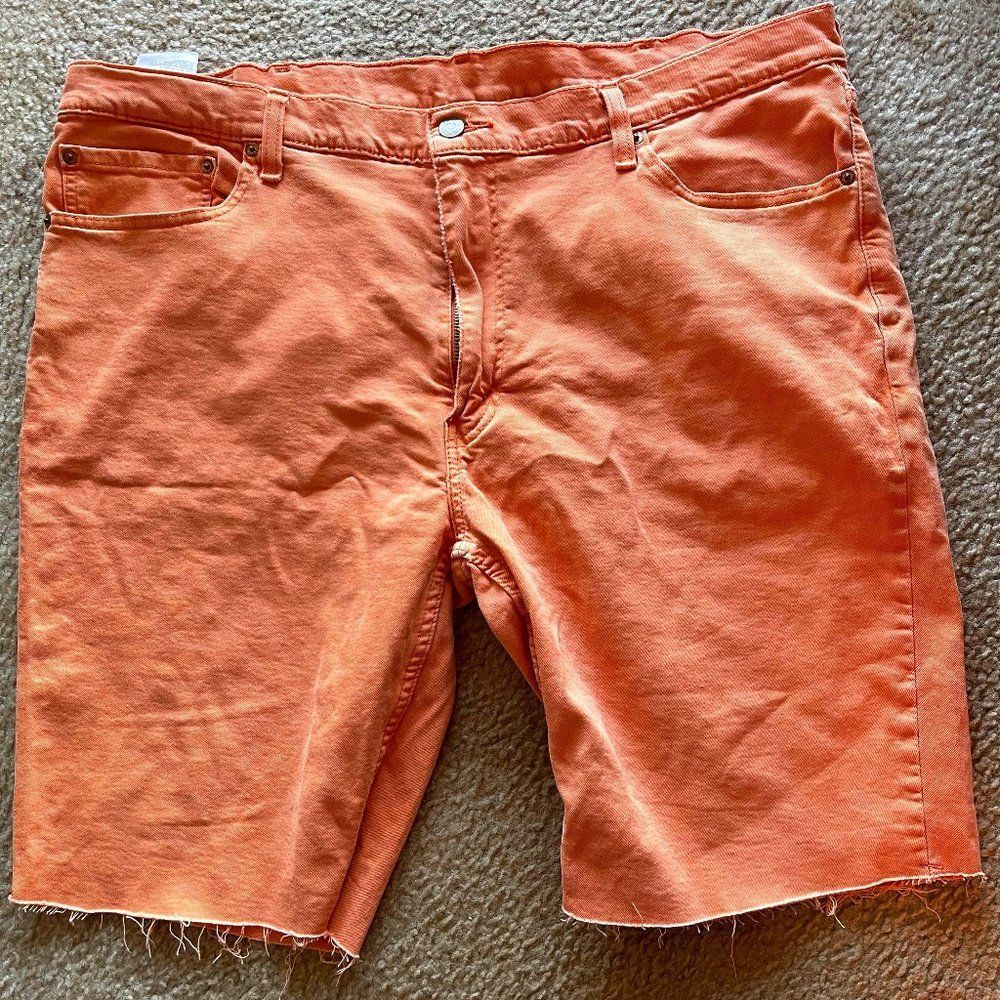 Levi's 511 Slim Cut-Off Shorts (Orange)(Size 42 waist)